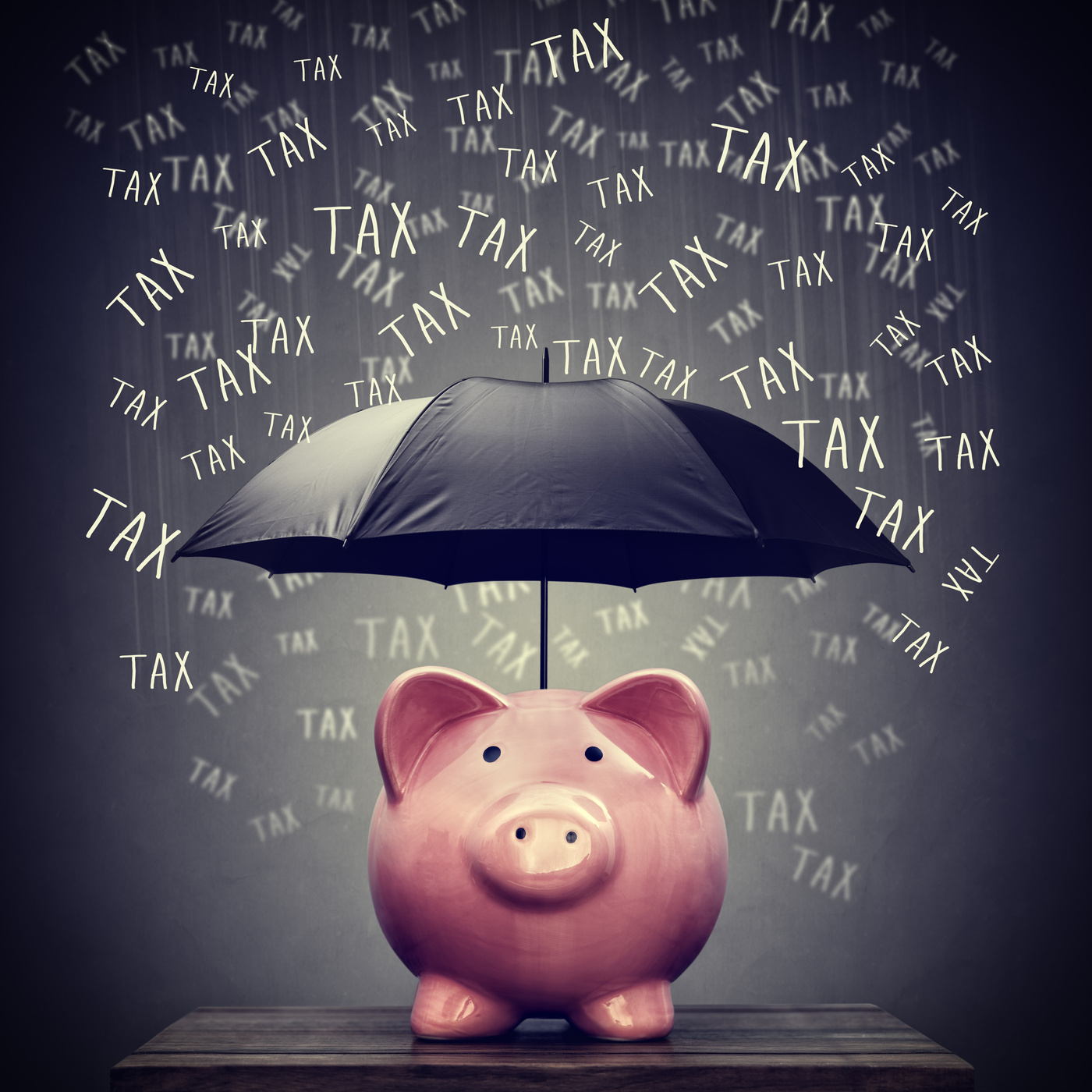 Umbrella for protecting piggy bank savings from tax